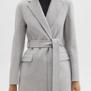 THEORY Wrap Coat in Double-Face Wool-Cashmere